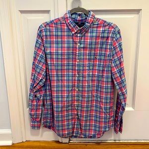 Vineyard Vines Mens Medium Slim Fit Medium Tucker Long Sleeve Button Down Shirt